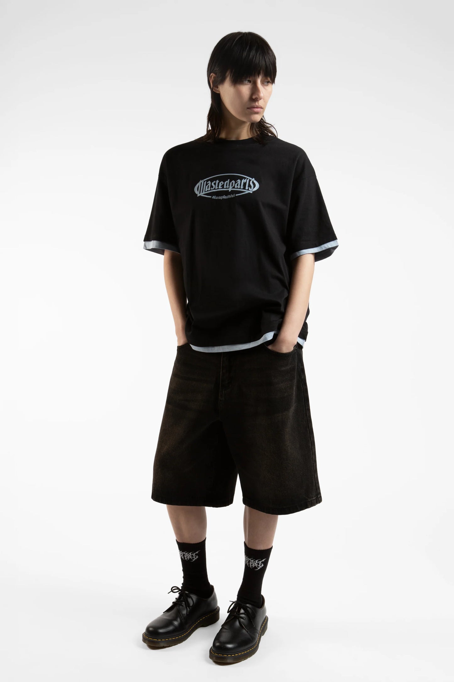 Camiseta Yard Light Blue / Black - Wasted Paris