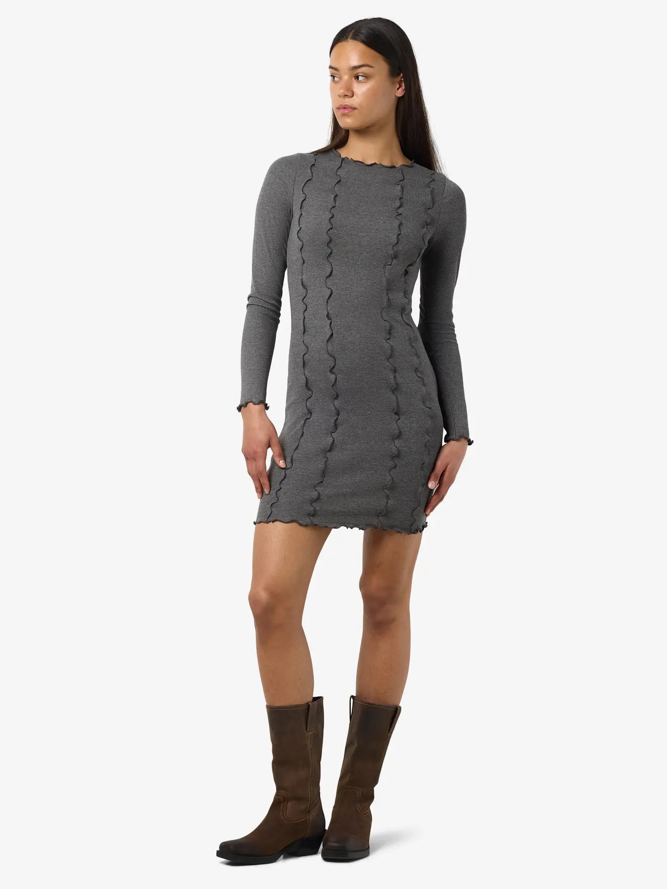 NOVEDAD Vestido de punto Gris - Noisy May