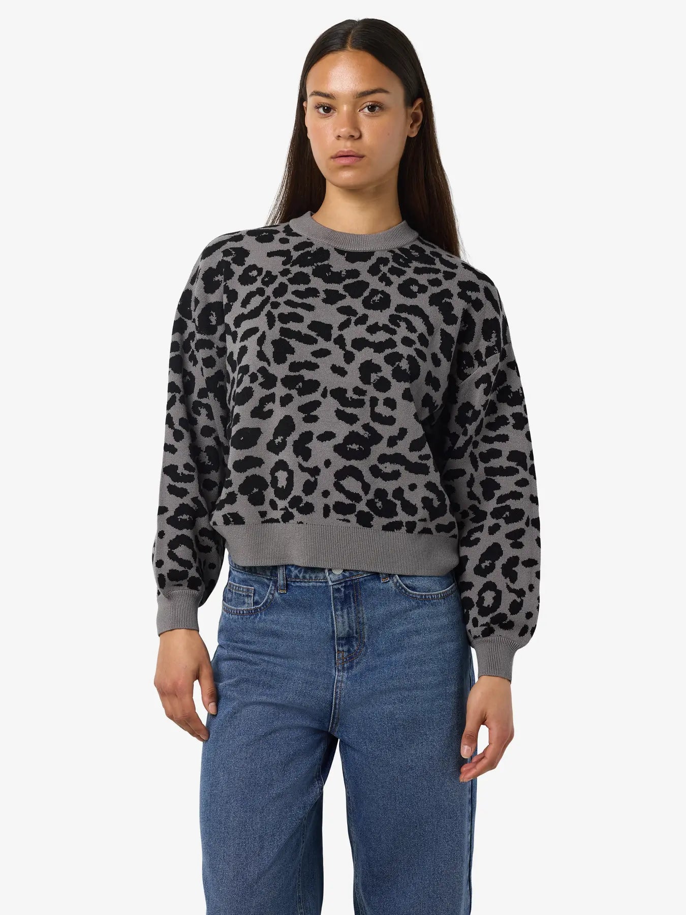 NOVEDAD Jersey Leopardo Gris - Noisy May