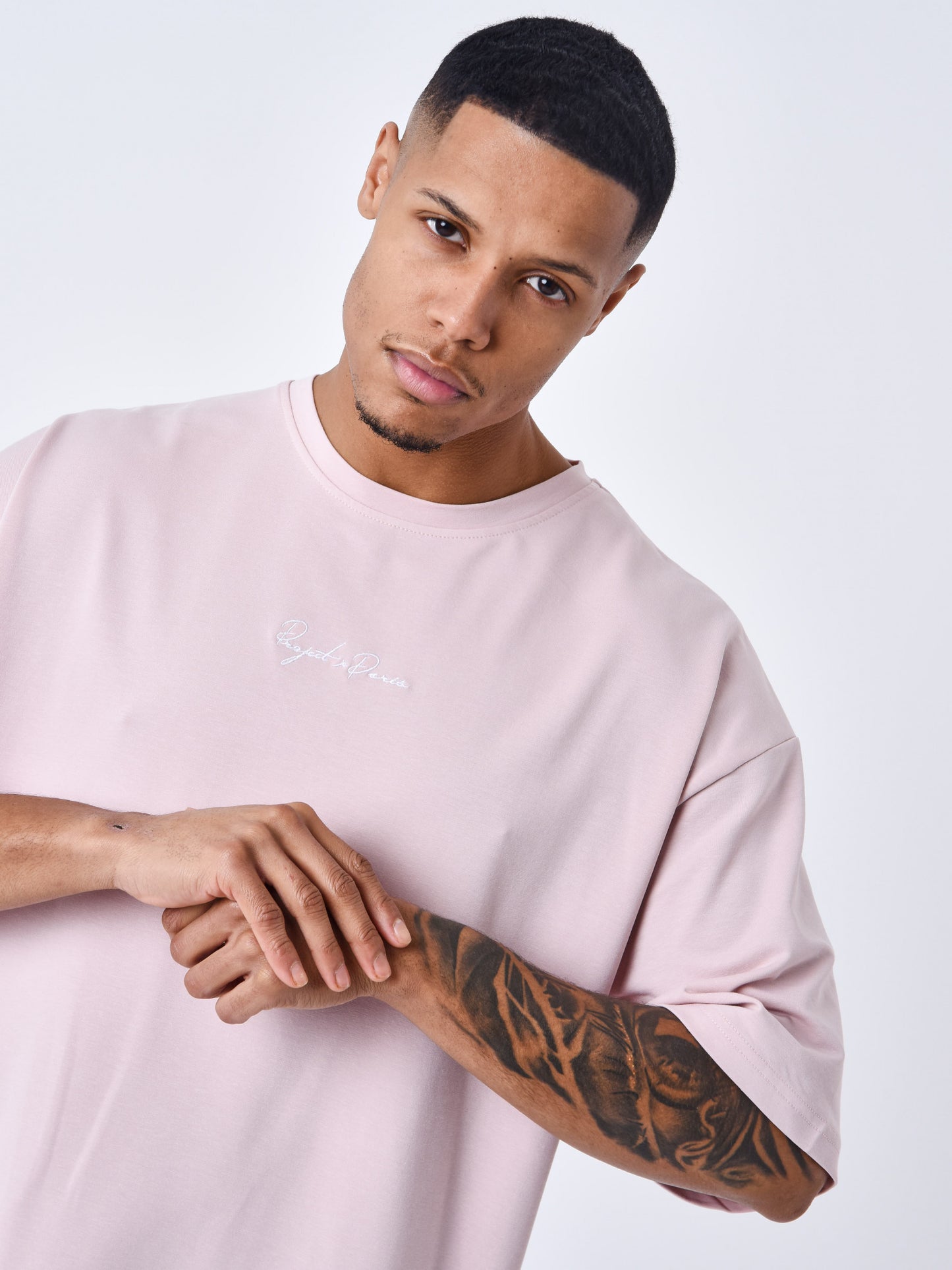 NOVEDAD Camiseta Oversize Rosa Ceniza. - Project X Paris