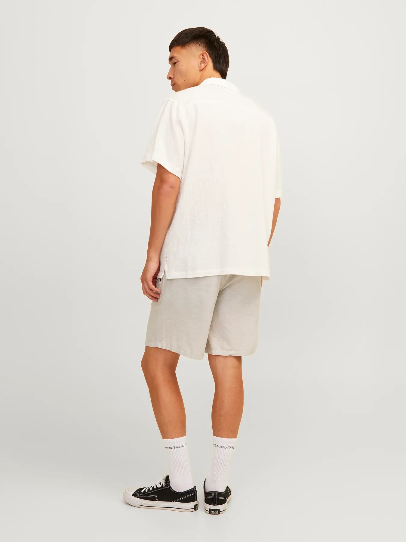 Pantalón Corto Algodón / Lino Beige - Jack & Jones
