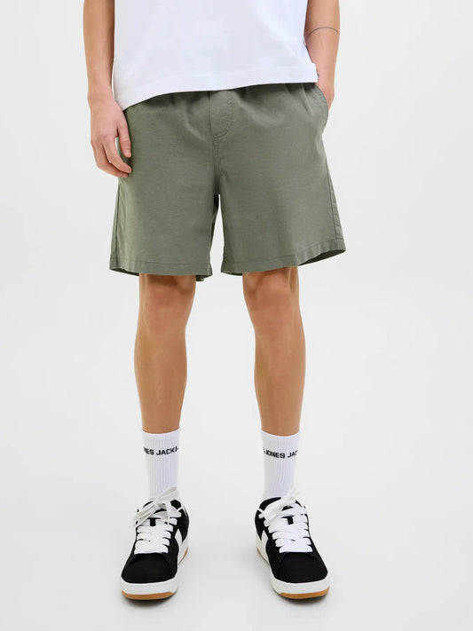 Pantalón Corto Algodón / Lino Verde - Jack & Jones