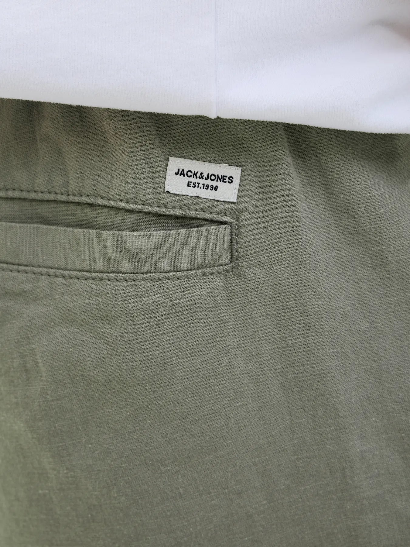 Pantalón Corto Algodón / Lino Verde - Jack & Jones