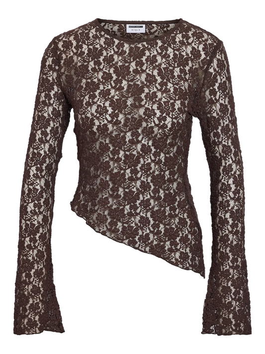 NOVEDAD - Top asimétrico Marrón Chocolate -Noisy May