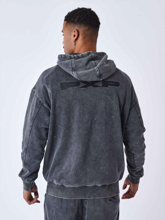 Sudadera Efecto Lavado Gris Oscuro - PXP