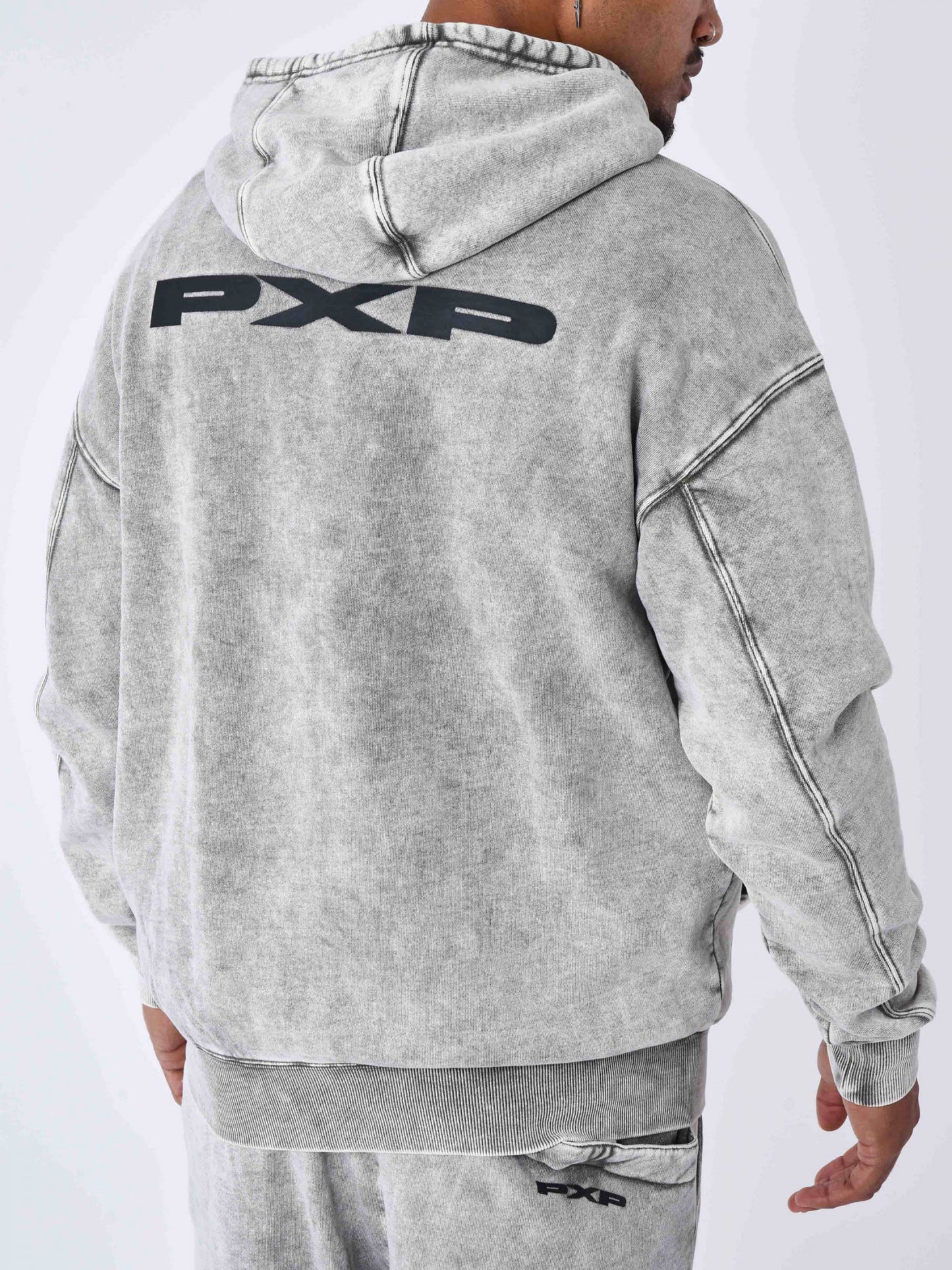 Sudadera Efecto Lavado Gris - PXP