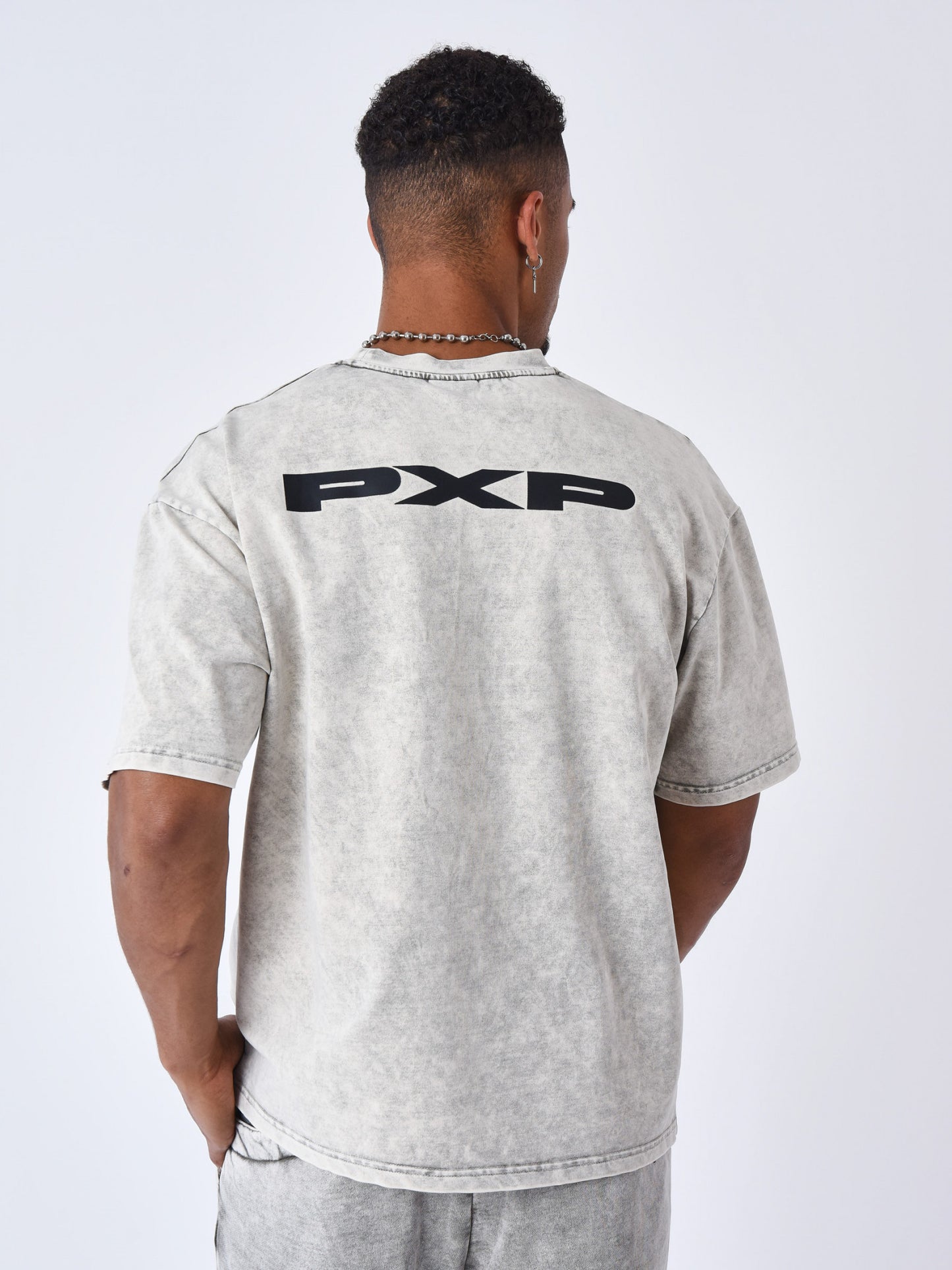 Camiseta Efecto Lavado Gris - PXP